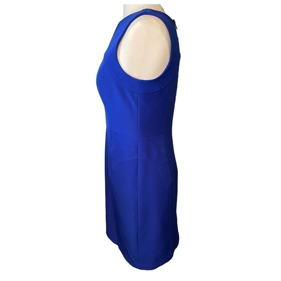 Milly Cobalt Blue Stretchy Sheath Dress Size 10 Knee Length Sleeveless - Picture 3 of 8